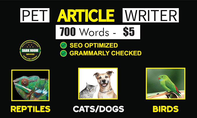 be your pet article writer and provide SEO optimized content for pet blogs
