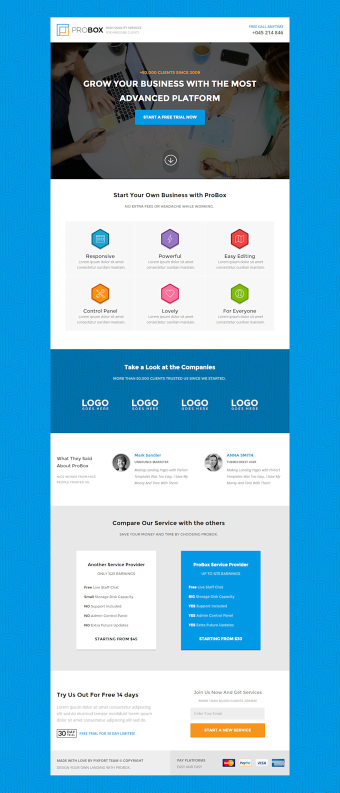 Design a responsive landing page or sales page design by Zzunair | Fiverr