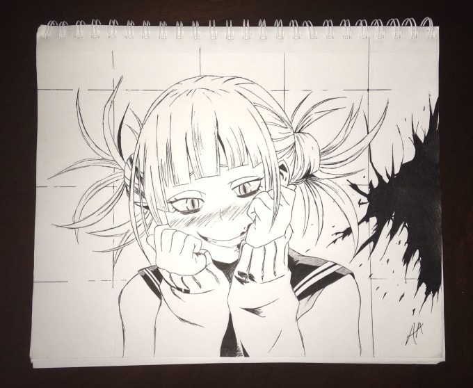 Ink art in anime and manga style by Ashe_nee | Fiverr