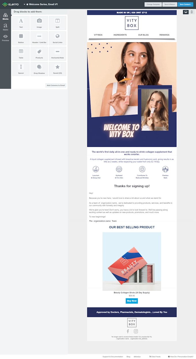 manage your klaviyo account for month