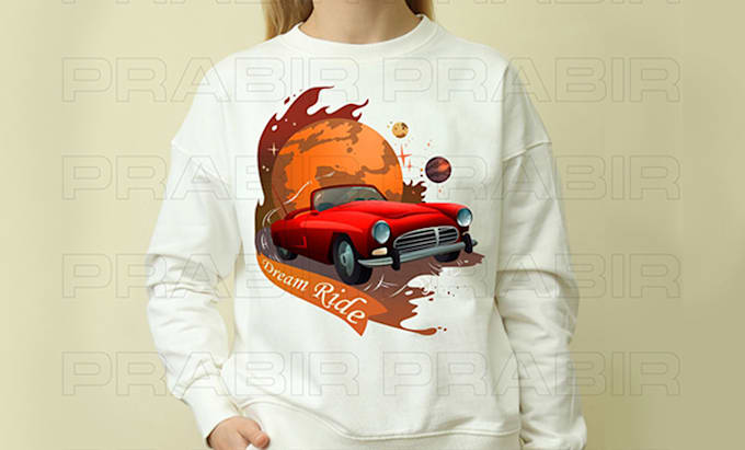 draw a unique t shirt design for you