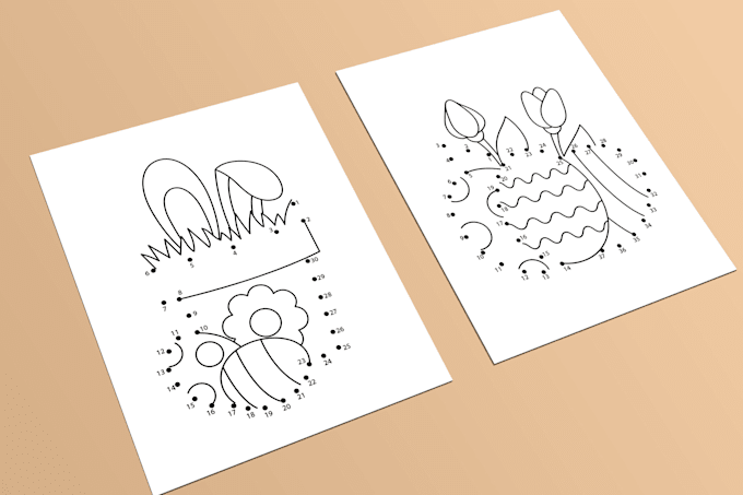 create a dot to dot page for children