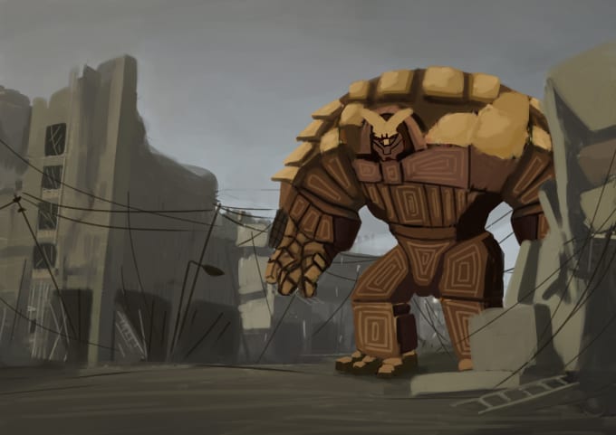 Create Concept Art Background Digital Painting Character By
