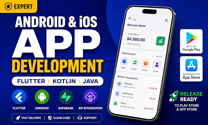develop android and ios apps using flutter
