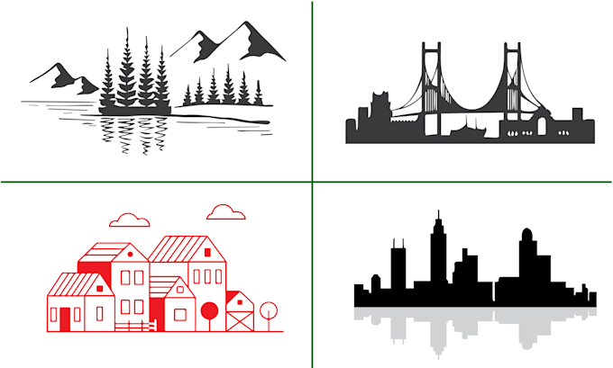 make a wonderful silhouette city skyline landscape