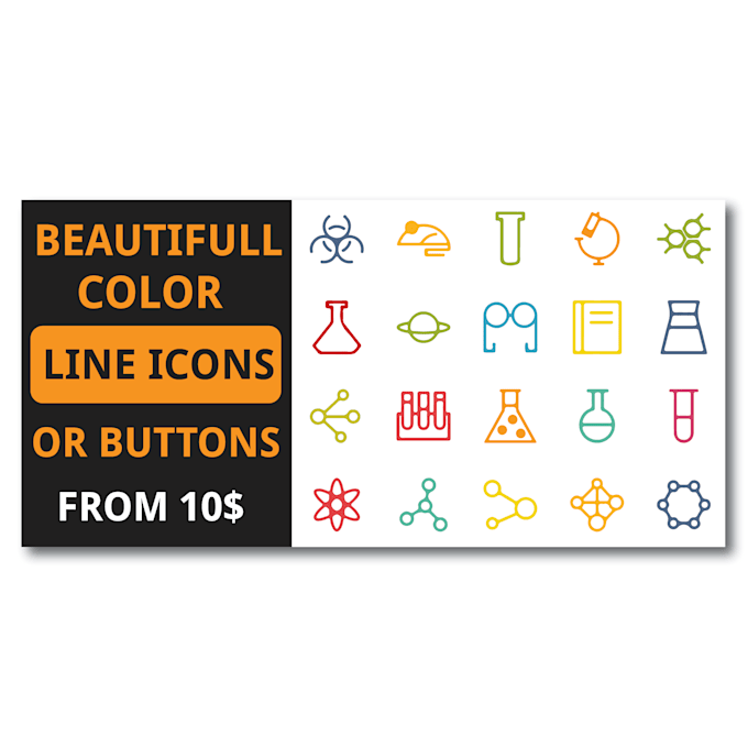 design custom icons set for your business