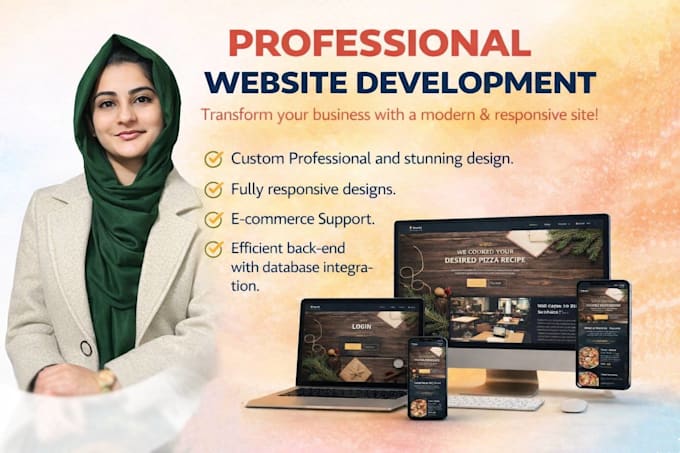 Do professional website development and modern web design by Ansha ...