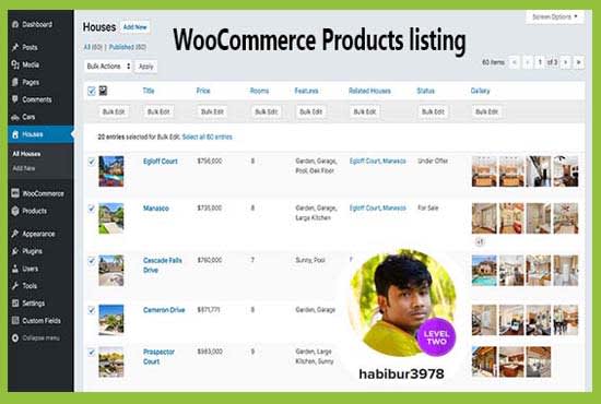 do woocommerce product listing in your store