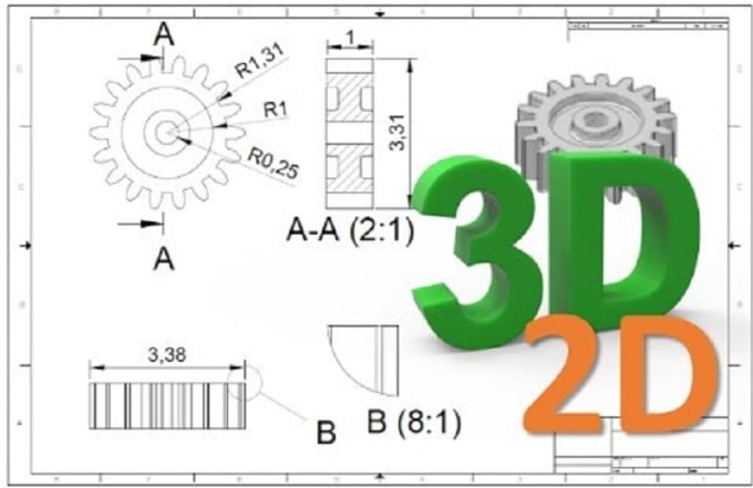 Convert 2d Cad Drawing To Complete 3d Cad Model In Just 12 Hours