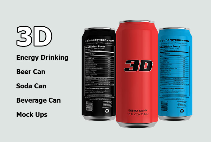 Do 3d Energy Drinking Can Beer Can Soda Can Mock Up By Haque95
