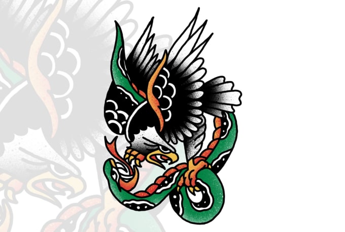 I will custom traditional tattoo designs