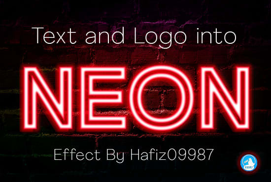create your logo or text in neon style