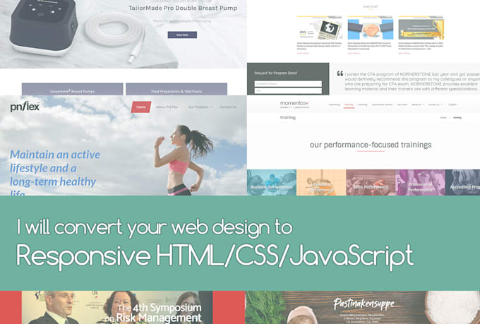 Convert your design to responsive html css javascript by Shayanabrantes ...