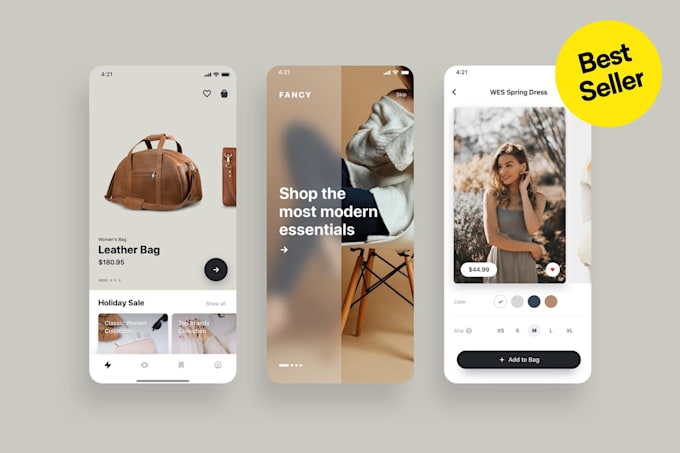 develop beautiful ecommerce app in both android and IOS