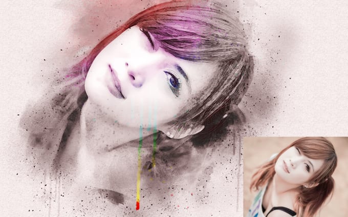 Make A Creative Watercolor Portrait Painting By Artman7