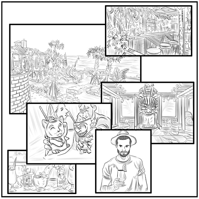 draw storyboard for film, animation and commercial