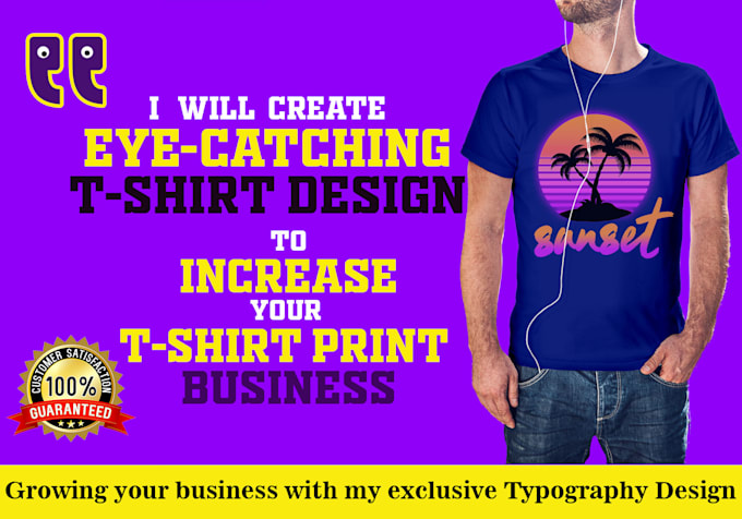 do custom modern typography t shirt design