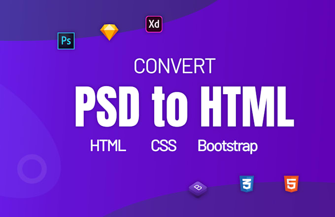 do xd to HTML, PSD to HTML, figma to HTML, responsive bootstrap