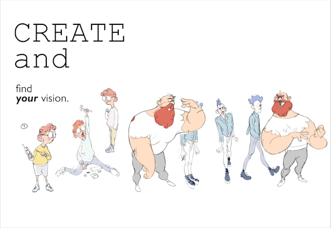 design and illustrate original characters