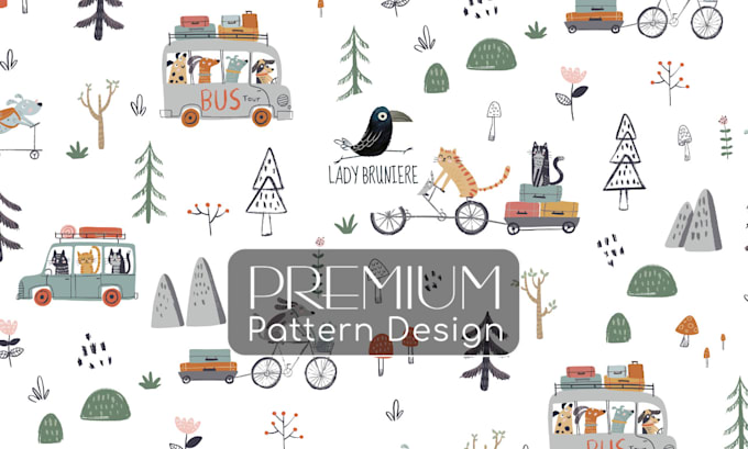 design an original seamless pattern for kids, babies