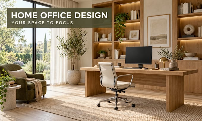 design your home office interior with realistic 3d renders