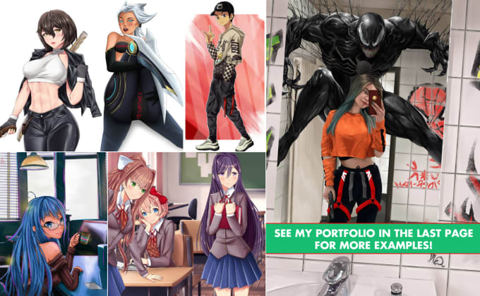 Review I will do illustration portraits, anime and concept art nsfw ok