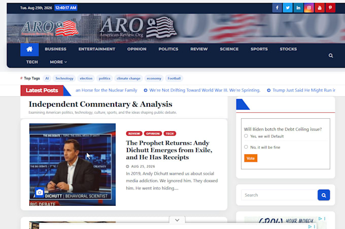 post your article or press release on a american review org
