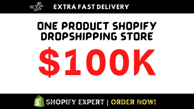 create a one product shopify dropshipping store