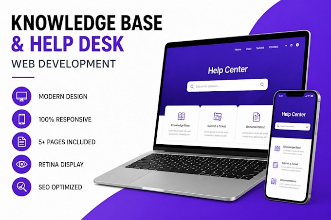 create a professional knowledge base or helpdesk website