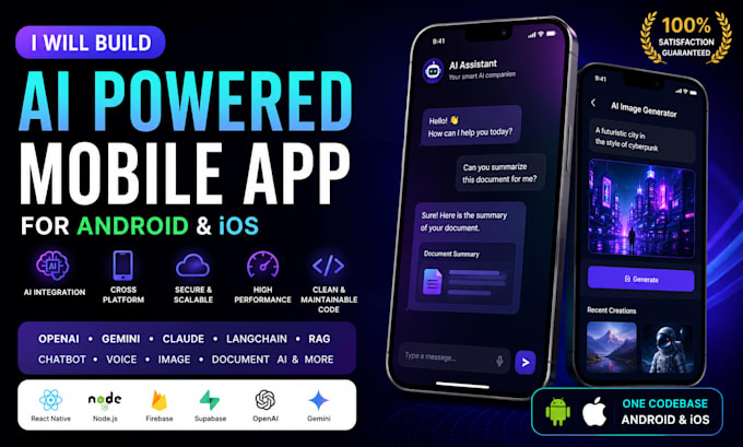 build ai powered mobile app for android and ios