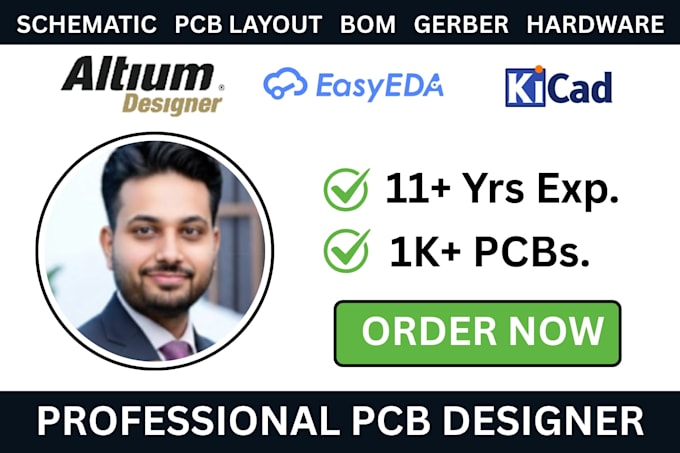 design iot embedded pcb schematic and layout in altium, kicad, easyeda