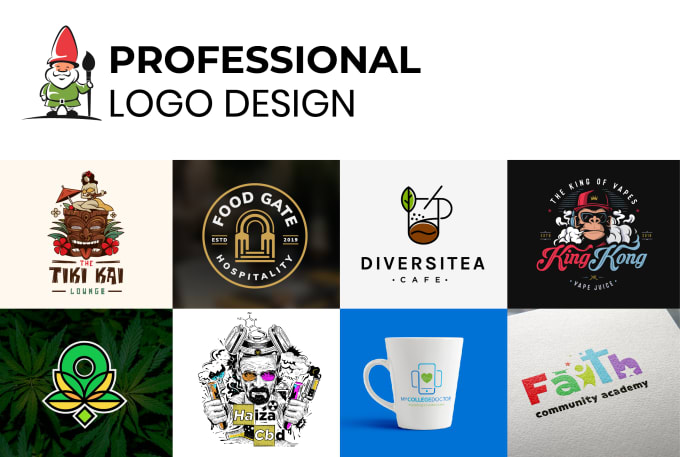 Unlimited Concepts & Revisions Professional bespoke Logo Design Artwork 