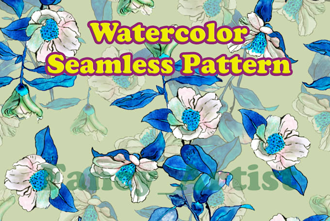 design a seamless watercolor and vector floral pattern