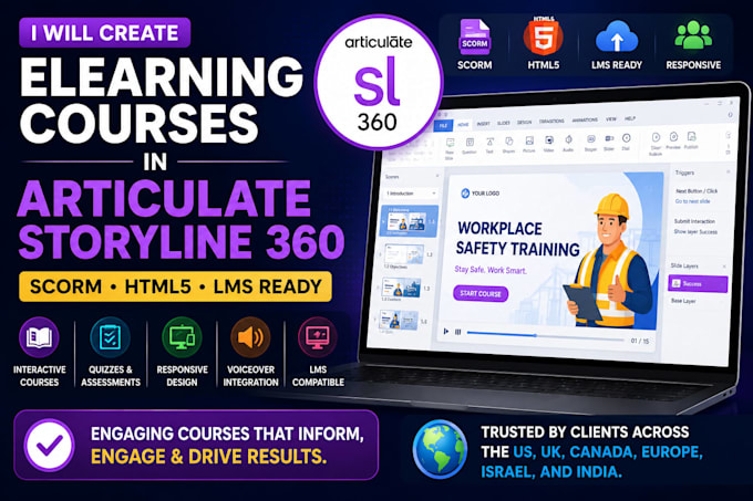 create an elearning course in articulate storyline 360