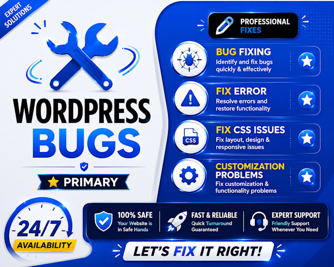 fix wordpress bug, error, issues and CSS problems
