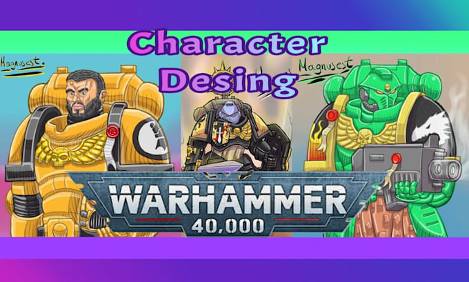 make custom warhammer 40k drawings in my style