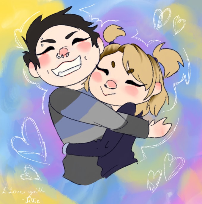 Draw You And Your Gf Or Bf By Rubiksdraws,Back Easy Sketches Of Girls For Kids