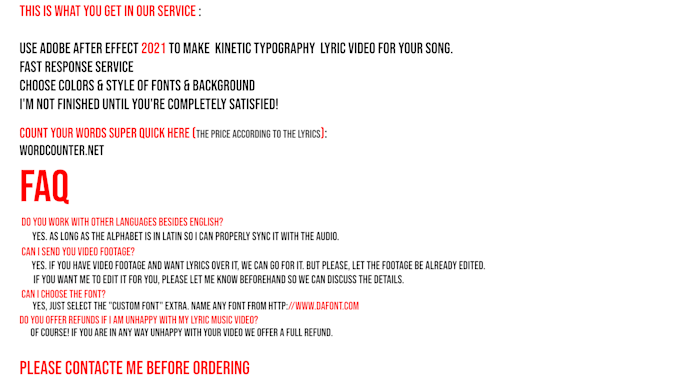 create a word by word animated lyric video for your song