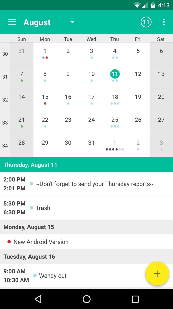 Calendar note reminder app by Coder akash Fiverr