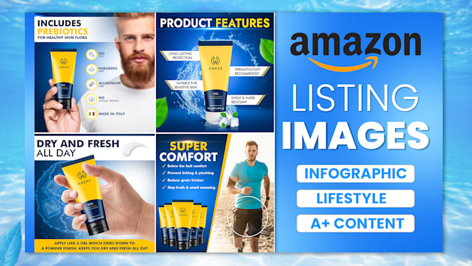 design amazon product listing images, photos, ebc a plus content