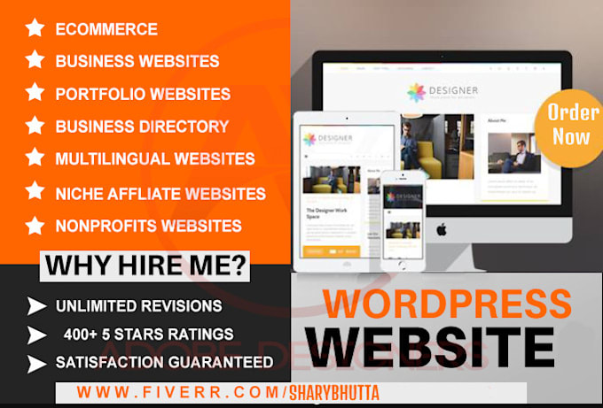 Design a professional website or blog by Sharybhutta | Fiverr
