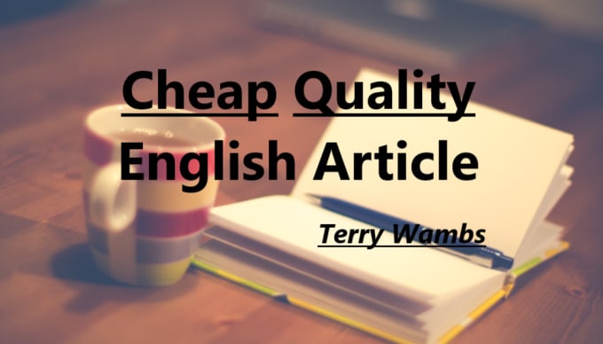 write a catchy english article