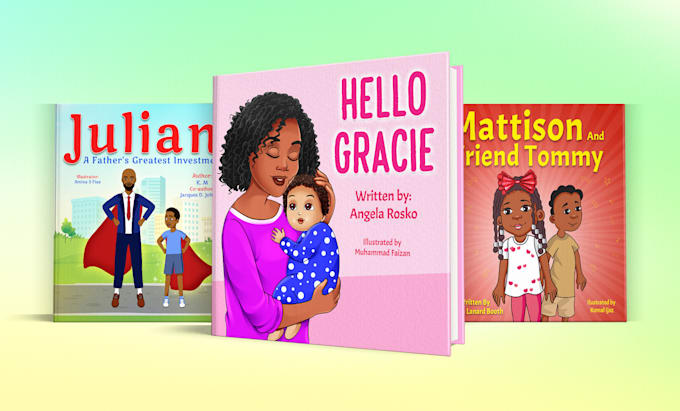 create children illustrations and children book cover