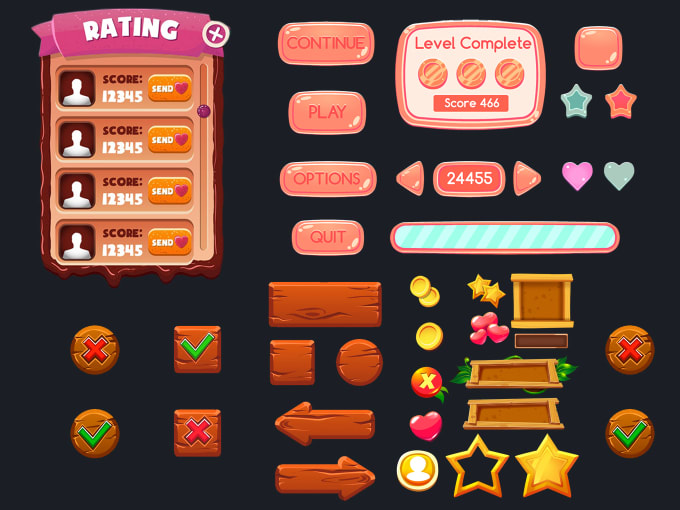 Create Item Game Ui Ux Icons Kawaii For You By Haihong