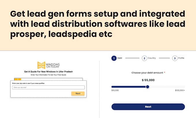 create a lead generation form and integrate it with lead distribution software