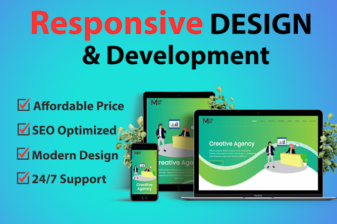 design responsive website or wordpress website design