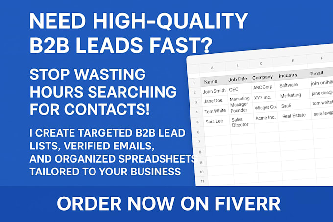 generate targeted b2b contacts and verified emails