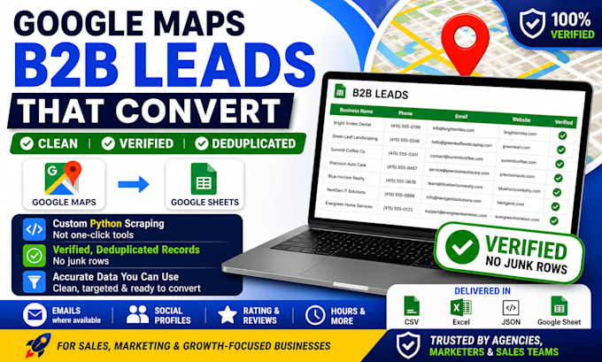 scrape google maps for b2b lead generation with verified emails