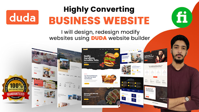 design, redesign modify website using duda builder