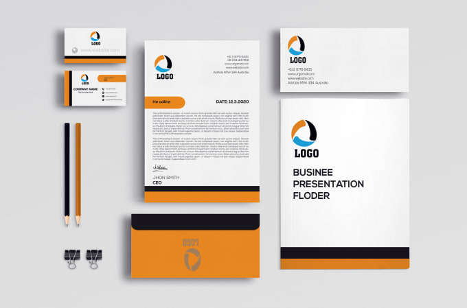 Design your professional business card,letterhead,stationery by